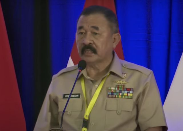 Plt Ketum Persatuan Purnawirawan TNI Angkatan Darat (PPAD) Mayor Jenderal (Purn) Komaruddin Simanjuntak dalam acara halalbihalal, Selasa (6/5/2025). Foto: Dok Setpres