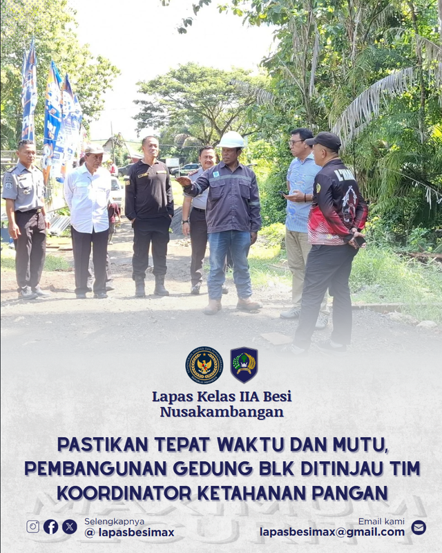 Tim Koordinator Ketahanan Pangan Meninjau Langsung Pembangunan Gedung BLK