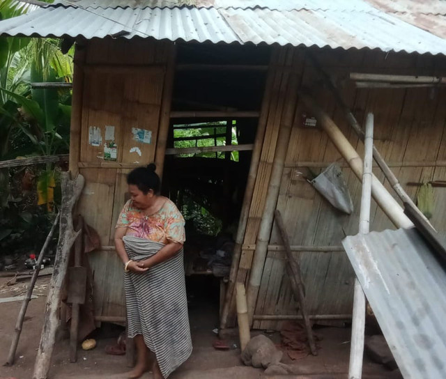 Mama Martina Bala (53), warga Kampung Magesayang, Dusun Wairbleler, Desa Hoder, Kecamatan Waigete, Kabupaten Sikka, NTT, hidup di gubuk reyot. Foto: kumparan