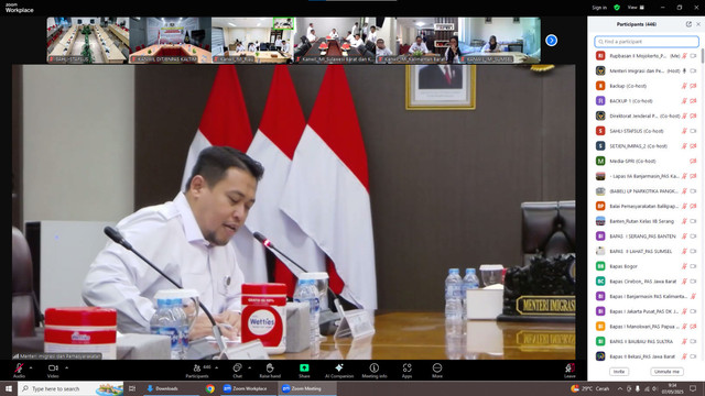 Kepala Rupbasan Mojokerto Ikuti Analisis dan Evaluasi Kinerja Kementerian Imigrasi dan Pemasyarakatan