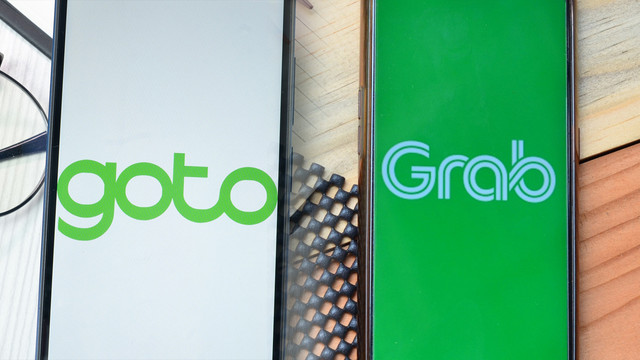 Ilustrasi goto dan Grab. Foto: Shutterstock