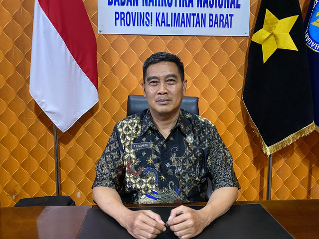 Kepala BNN Kalbar, Totok Lisdiarto. BNN Kalbar tegas menolak wacana legalisasi ganja untuk pengobatan. Foto: Yulia Ramadhiyanti/Hi!Pontianak
