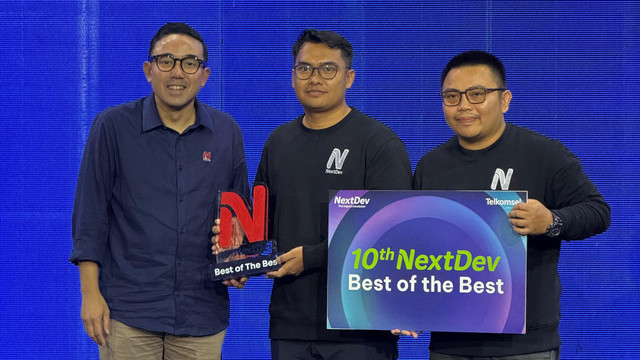 Startup LuarKampus menjadi pemenang dalam program NextDev ke-10 Telkomsel. Foto: Kevin S. Kurnianto/kumparan