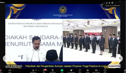 Rupbasan Mojokerto Ikuti Pelantikan & Pengambilan Sumpah Jabatan Pimpinan Tinggi Pratama