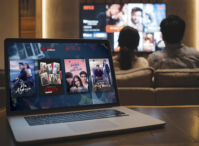 Series orisinal MAXStream Studios, yakni CKCKCK, Jangan Minta Jatuh Cinta, Skaya & The Big Boss, dan Dia Angkasa tayang di Netflix kawasan Asia Tenggara. Foto: Dok.Telkomsel