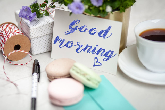 Ilustrasi ucapan selamat pagi simpel. Foto: Pexels