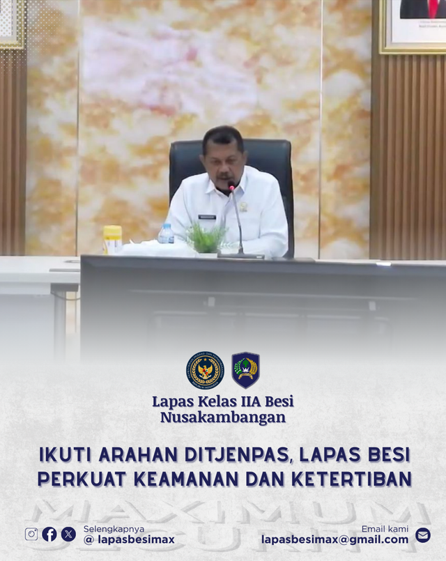 Ikuti Arahan Ditjenpas, Lapas Besi Perkuat Keamanan dan Ketertiban