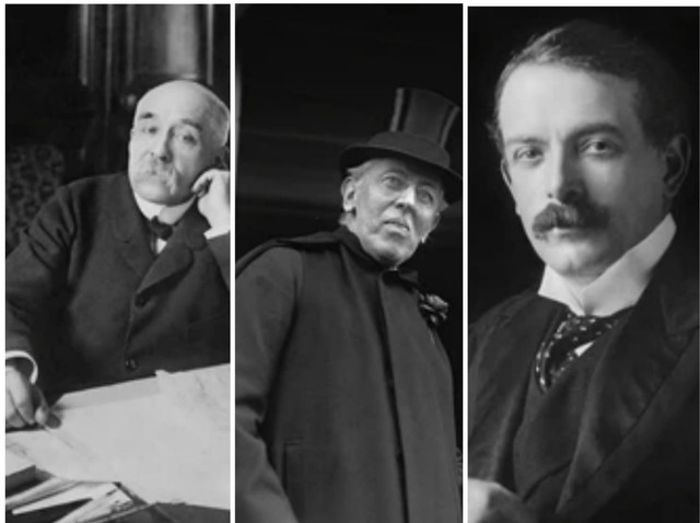Georges Clemenceau, Woodrow Wilson, dan David Lloyd George. Sumber: Shutterstock