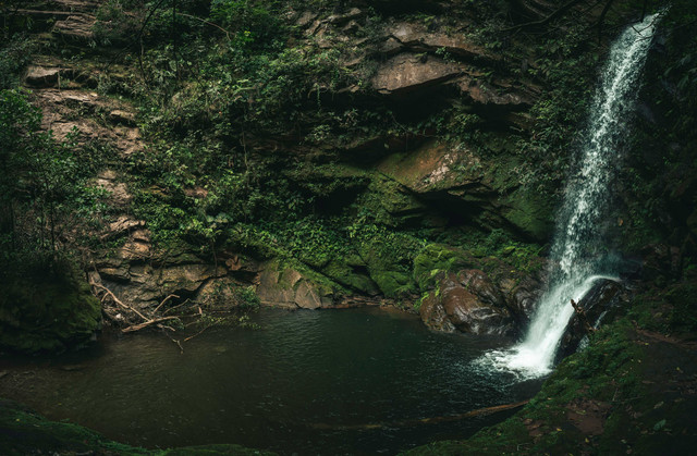 Curug Gede. Foto hanya ilustrasi, bukan tempat sebenarnya. Sumber: Unsplash/Conscious Design