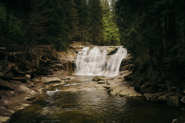 Curug Cigentis. Foto hanya ilustrasi, bukan tempat sebenarnya. Sumber: Unsplash/Tomasz Biskup