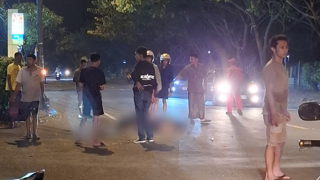 Kecelakaan lalu lintas di Jalan Raya Bojonegoro-Cepu, Kebonagung, Kecamatan Padangan, Kabupaten Bojonegoro, Jawa Timur. Sabtu malam (10/05/2025) (Aset: Istimewa)