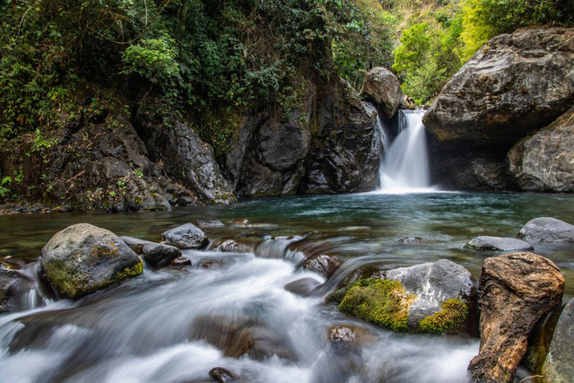 Air Terjun Kedung Kandang. Foto hanya ilustrasi bukan tempat sebenarnya. Sumber: Pexels/Diego Madrigal