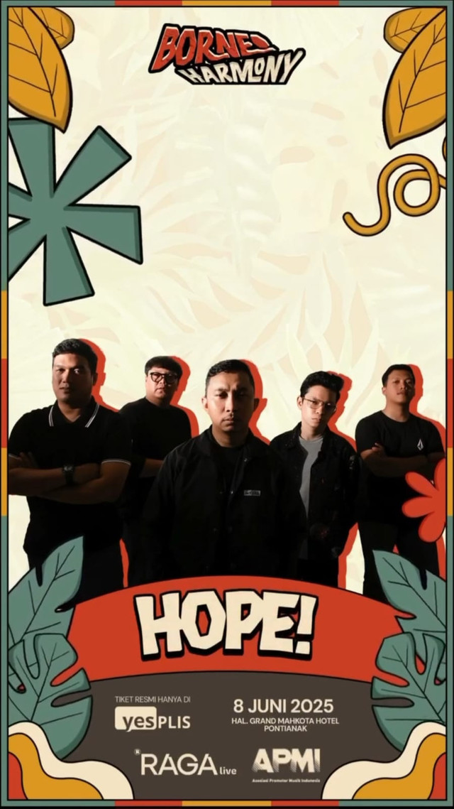 Band asal Pontianak, HOPE! akan tampil manggung di Borneo Harmony. Foto: Dok. Instagram @borneoharmony