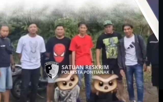 RB dan ML pelaku curanmor berhasil diamankan unit Jatanras Polresta Pontianak. Foto: Dok. Instagram @officialsatreksrimpolrestapnk.