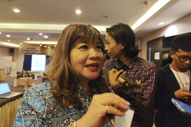 Ketua Umum Asosiasi Pengusaha Indonesia (Apindo) Shinta W. Kamdani di Kantor Apindo, Selasa (13/5/2025). Foto: Widya Islamiati/kumparan