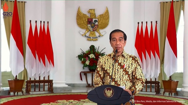Presiden Jokowi pada pembukaan Rakornas Penanggulangan Bencana (BNPB), Rabu (23/2/2022). Foto: Youtube/Sekretariat Presiden