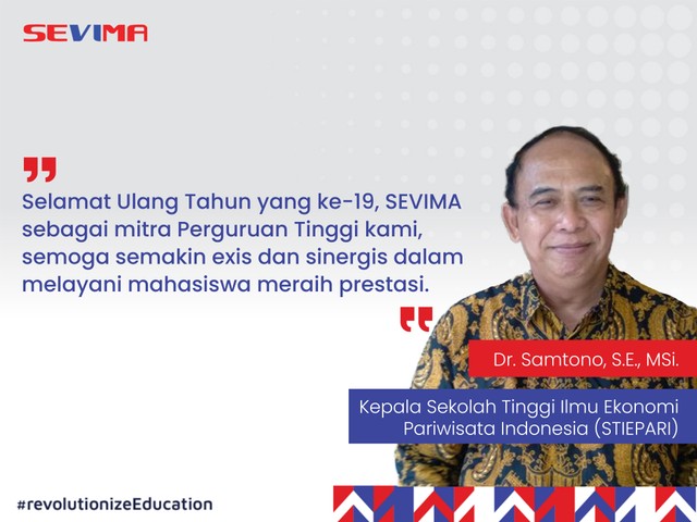 Ketua Sekolah Tinggi Ilmu Ekonomi Pariwisata Indonesia (STIEPARI), Dr. Samtono, S.E., MSi.