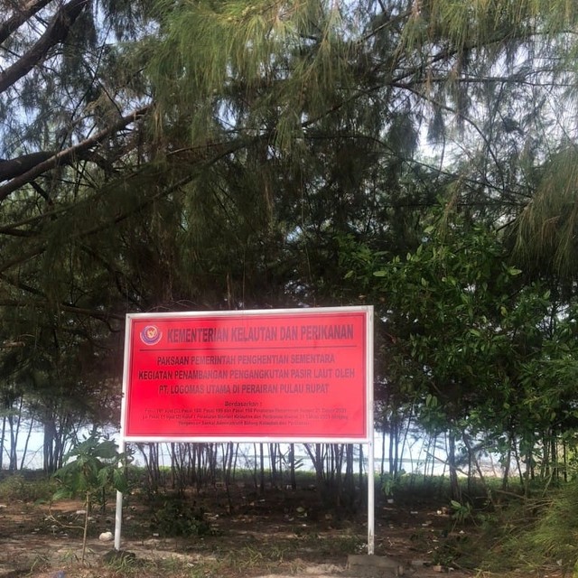 KKP stop kegiatan penambangan pasir laut di Pulau Babi, Beting Aceh, dan Rupat. Foto: KKP