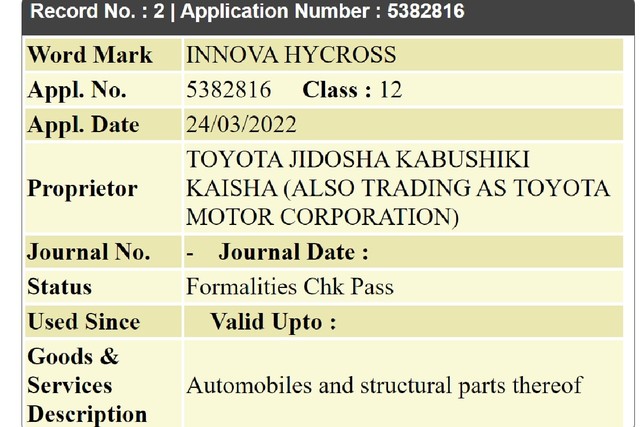 Paten Nama Toyota Innova Hycross Resmi Terdaftar, Calon Generasi Baru? (277346)