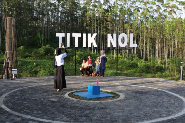 Titik nol Ibu Kota Negara (IKN) Nusantara di Kecamatan Sepaku, Penajam Paser Utara, Kalimantan Timur. Foto: Agaton Kenshanahan/kumparan