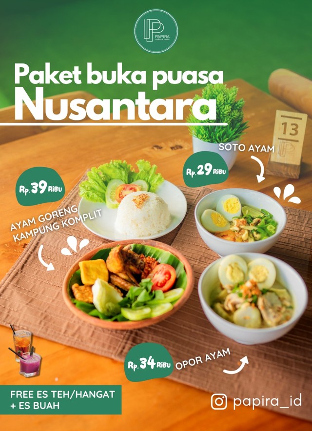 Papira Coffee & Resto Kota Tegal Tawarkan Menu Nusantara untuk Bukber (128336)