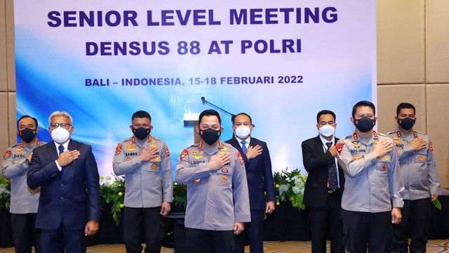 Kapolri Jenderal Listyo Sigit Prabowo Hadiri Senior Level Meeting Densus 88 Antiteror Polri di Bali, Rabu (16/2). Foto:  Dok: Istimewa