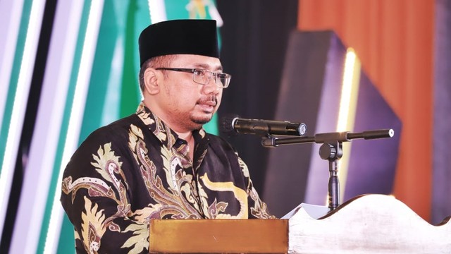 Menteri Agama Yaqut Cholil Qoumas merilis aplikasi HajiPintar, Kamis (17/3/2022). Foto: Kemenag RI