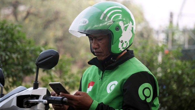 Driver Gojek. Foto: Irfan Adi Saputra/Kumparan