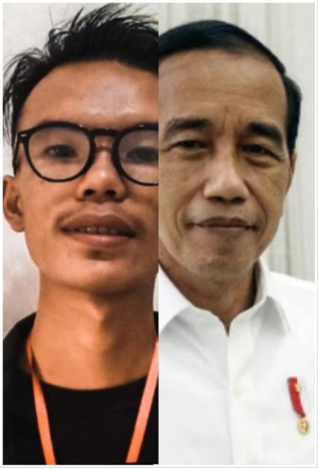 Foto: Penulis (Kiri), Presiden Jokowi (Kanan). Doc. Pribadi