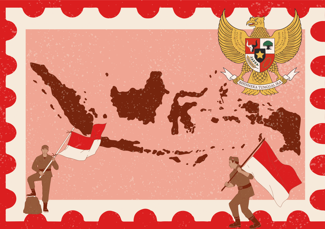 Indonesia dan Lambang Garuda sebagai lambang perdamaian dunia (sumber: ilustrasi penulis)