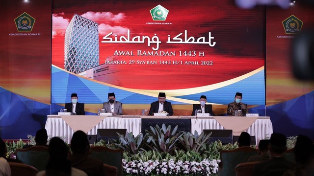 Sidang Isbat penetapan 1 Ramadhan 1443 H. Foto: Kemenag