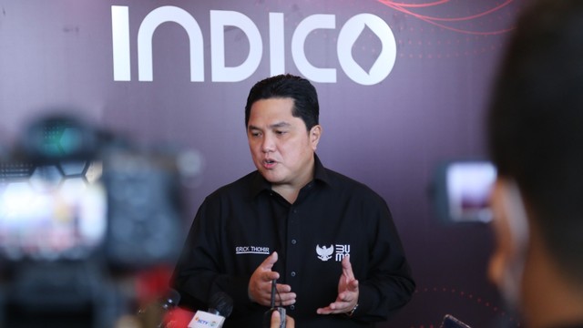 Menteri BUMN Erick Thohir pada saat peluncuran Anak Perusahaan Telkomsel, INDICO. Foto: Telkomsel