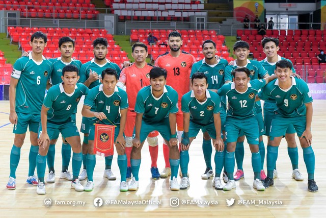 Timnas Futsal Indonesia di Piala AFF Futsal 2022. Foto: Football Association of Malaysia
