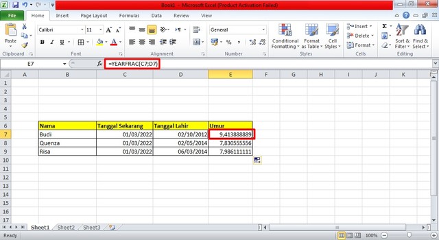 Cara Menghitung Umur Di Excel Dari Tanggal Lahir | Kumparan.com