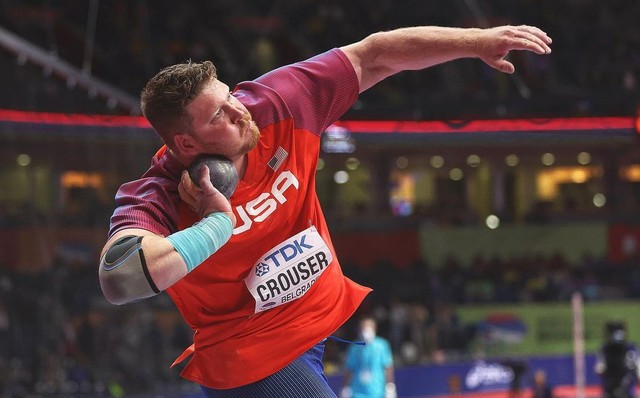 Ryan Crouser, Atlet Tolak Peluru. (Foto: Instagram/rcrouser)