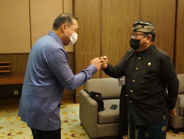 Wakil Gubernur Bali Prof. Tjokorda Oka Artha Ardhana Sukawati (kanan) bersama Menteri Perdagangan RI Muhammad Lutfi saat berada di Nusa Dua, Bali - IST 