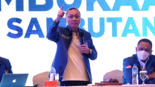 Ketua Umum PAN Zulkifli Hasan menghadiri Bimtek DPRD PAN di Hotel Novotel, Jakarta Pusat, Minggu (27/3).
 Foto: Dok. PAN