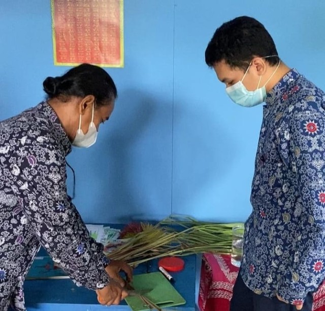 Kegiatan pembelajaran. Kredit foto : Nurul hajar/Mahasiswi KKN 257 UMY.