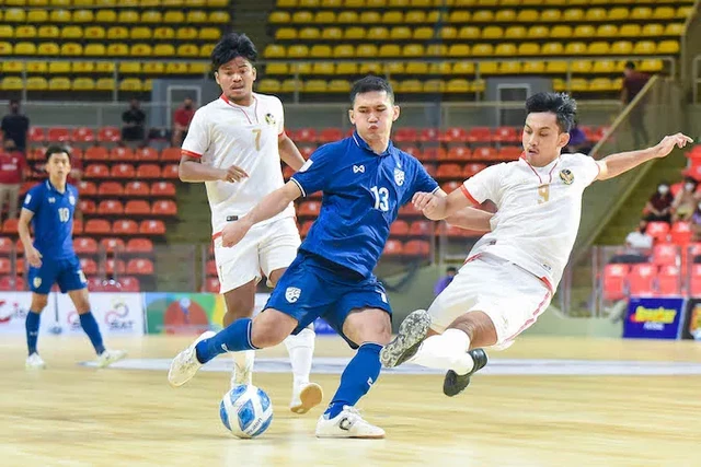 Laga Indonesia vs Thailand di babak grup Piala AFF Futsal 2022. Foto: Situs web resmi ASEAN Football