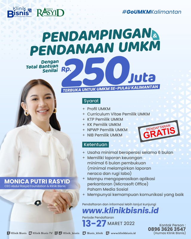 Poster Pendaftaran Mitra Klinik Bisnis.