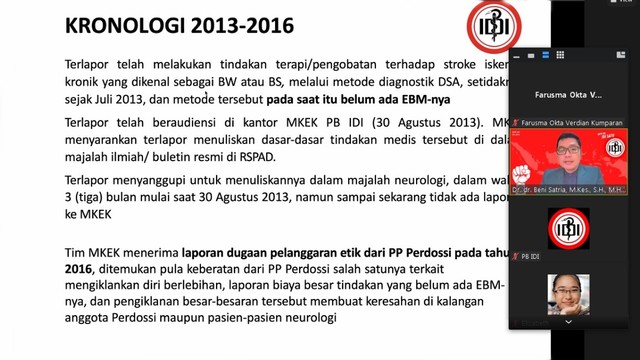 Kronologi rekomendasi pemecatan dr Terawan Agus Putranto Foto: PB IDI