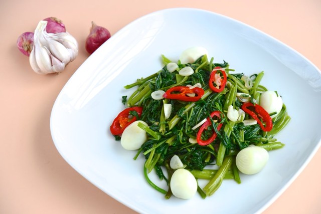 Ilustrasi Kangkung Belacan. Foto: Shutterstock