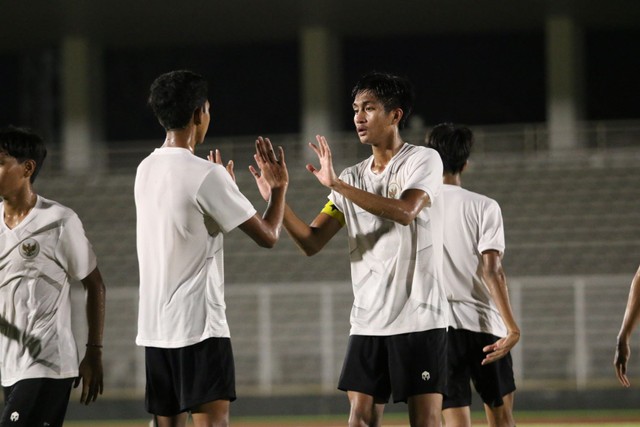 Timnas U-16 Indonesia melakukan persiapan di April 2022. Foto: Dok. PSSI