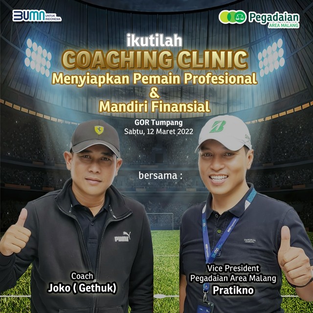 Coaching Clinik, Siapkan pemain bola mandiri finansial. dok