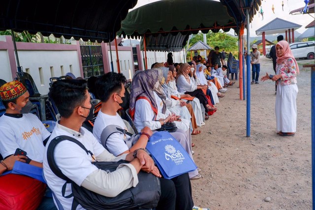 Para peserta pesantren kilat di Gampong Nusa. 