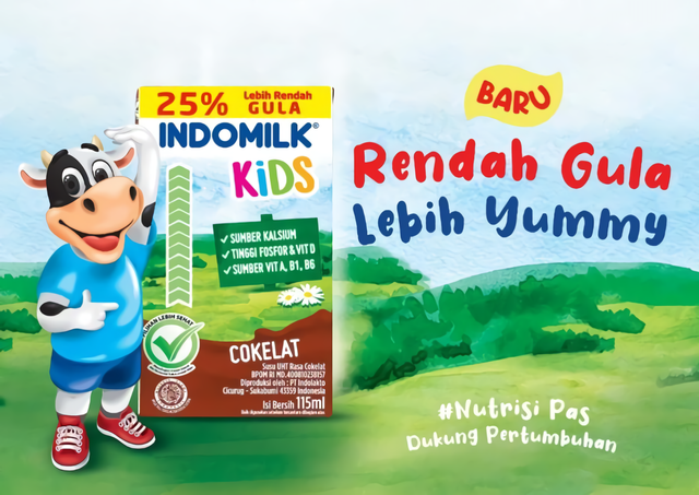 Indomilk Hadirkan Susu UHT Rendah Gula untuk Anak. Dok. Indomilk