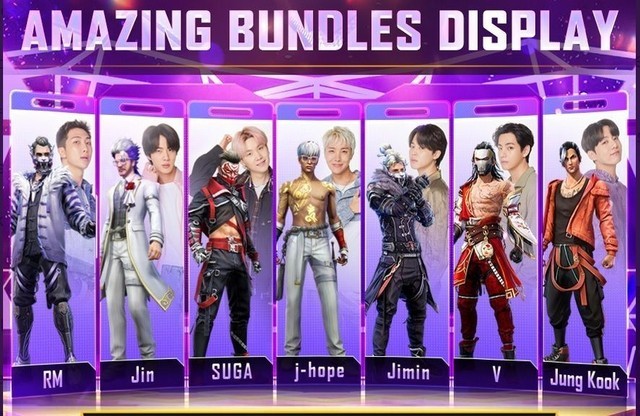 Bundle FF BTS (Sumber: Free Fire)