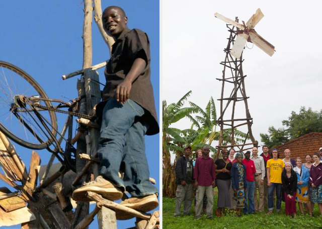 William Kamkwamba berhasil menciptakan generator listrik dari sepeda dan kincir bekas. Foto: istimewa.