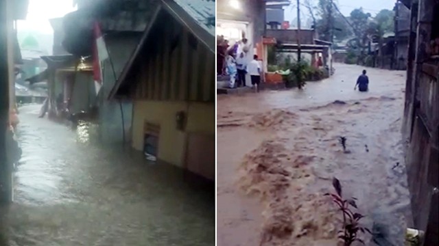 Kolase banjir di Kota Manado, Sulawesi Utara.
