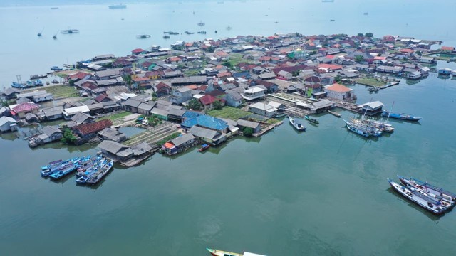 Potret Pulau Pasaran Bandar Lampung dari udara | Foto : Ist